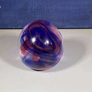 The glassworks Dublin Ireland blown glass paperweight Vintage art